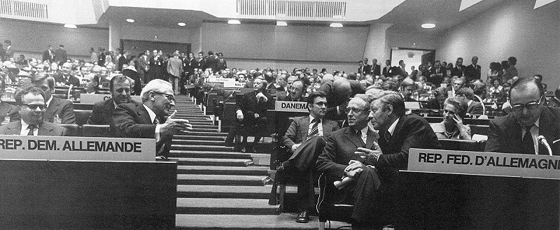 West and East Germany first formal meeting 1975